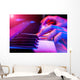 hands of musician playing keyboard Wall Mural