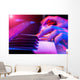 hands of musician playing keyboard Wall Mural