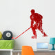 Abstract hockey player Wall Decal