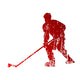 Abstract Hockey Player Wall Decal