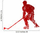 Abstract hockey player Wall Decal