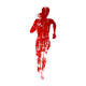 Abstract Red Running Woman Silhouette Wall Decal