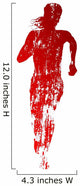 Abstract red running woman silhouette Wall Decal