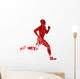 Vector grungy runner Wall Decal