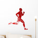 Vector grungy runner Wall Decal
