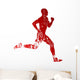 Vector grungy runner Wall Decal