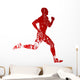 Vector grungy runner Wall Decal