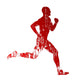 Vector Grungy Runner Wall Decal