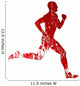 Vector grungy runner Wall Decal