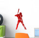 Grungy baseball player Wall Decal