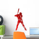 Grungy baseball player Wall Decal