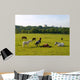 Sleeping Horses Green Field Wall Decal