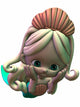 Cute 3D Cartoon Mermaid Wall Decal