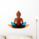 meditation budha with lotus Wall Decal