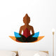 meditation budha with lotus Wall Decal