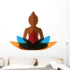 meditation budha with lotus Wall Decal