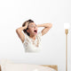 crazy crying woman Wall Decal