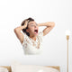 crazy crying woman Wall Decal