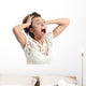 crazy crying woman Wall Decal