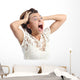 crazy crying woman Wall Decal