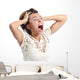 crazy crying woman Wall Decal