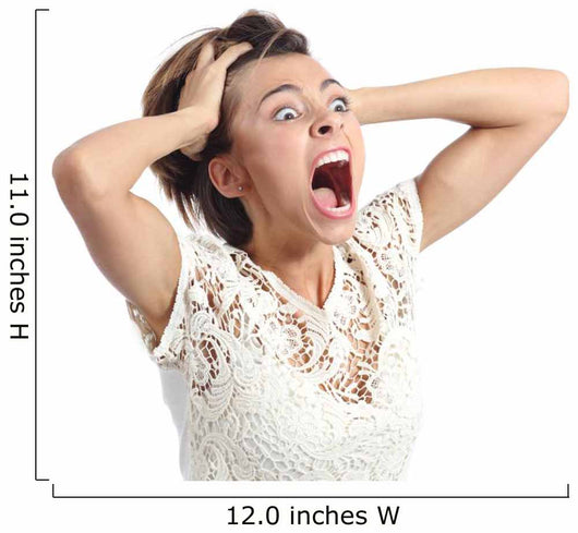 crazy crying woman Wall Decal
