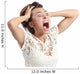 crazy crying woman Wall Decal