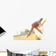 Woman legs silhouette with heels hanging of her hands Wall Mural