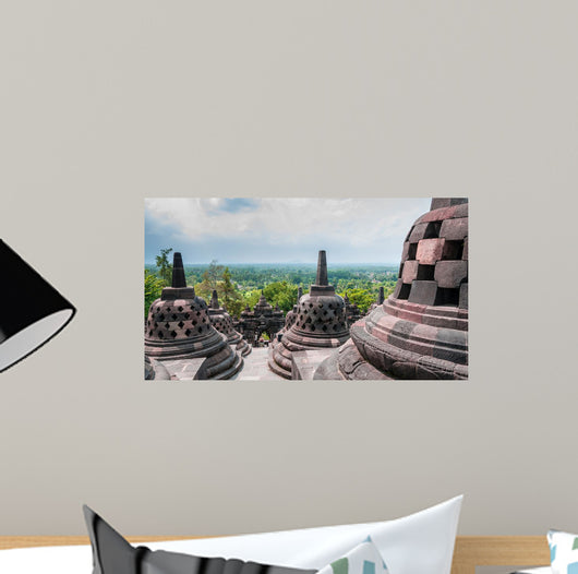 Stupas On The Top Of Borobudur Wall Decal