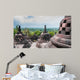Stupas on the top of Borobudur Wall Mural