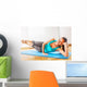 teacher making fitness exercises with passion Wall Mural