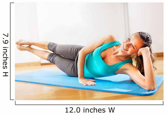 teacher making fitness exercises with passion Wall Mural