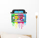 Hippie Van Dripping Rainbow Paint Wall Decal
