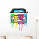 Hippie Van Dripping Rainbow Paint Wall Decal