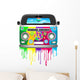Hippie Van Dripping Rainbow Paint Wall Decal