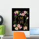 Thankful flower wreath Wall Mural