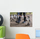 Penguin Walk Zoo Keeper Walking Humboldt's Penguins Wall Decal