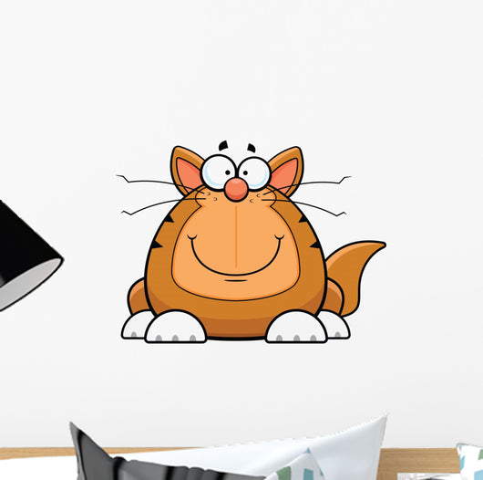 Cartoon Funny Cat Happy Wall Decal