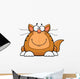 Cartoon Funny Cat Happy Wall Decal