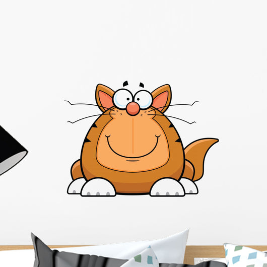 Cartoon Funny Cat Happy Wall Decal