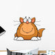 Cartoon Funny Cat Happy Wall Decal