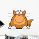 Cartoon Funny Cat Happy Wall Decal