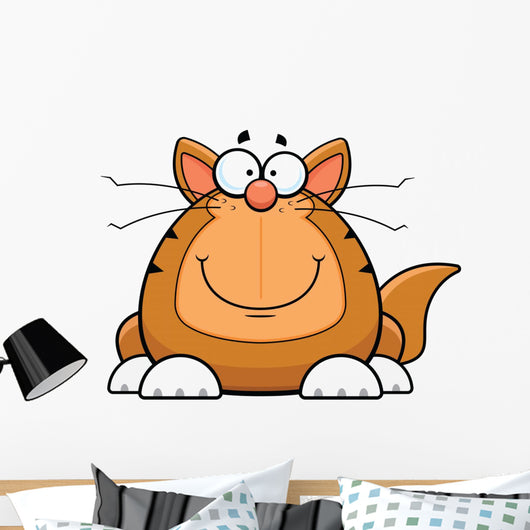 Cartoon Funny Cat Happy Wall Decal