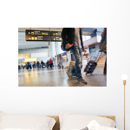 Bustling Airport Wall Mural