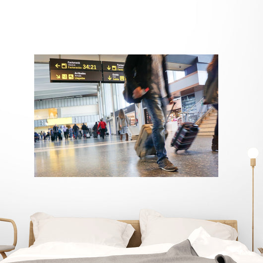 Bustling Airport Wall Mural