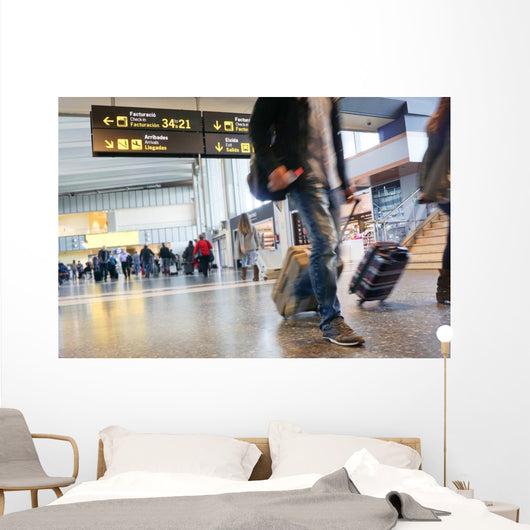 Bustling Airport Wall Mural
