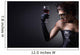 young woman in carnival mask and a glass of red wine. Wall Mural