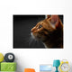 closeup bengal cat profile view Wall Mural
