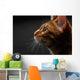 closeup bengal cat profile view Wall Mural