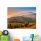Tuscan Village during Foggy Sunrise Wall Mural